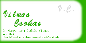 vilmos csokas business card